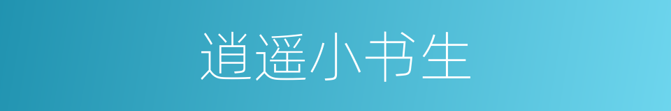 逍遥小书生的同义词