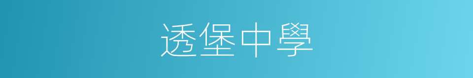 透堡中學的同義詞