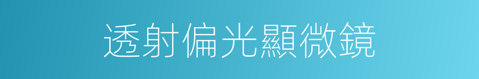 透射偏光顯微鏡的同義詞