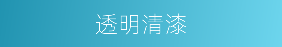 透明清漆的同义词