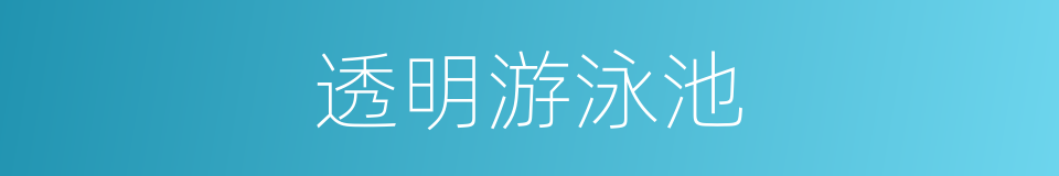 透明游泳池的同义词