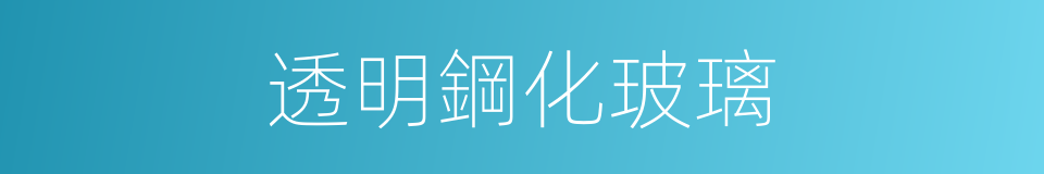 透明鋼化玻璃的同義詞