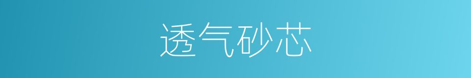 透气砂芯的同义词