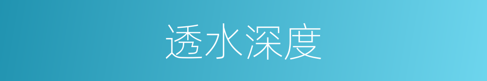 透水深度的同义词