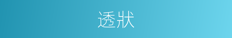 透狀的同義詞
