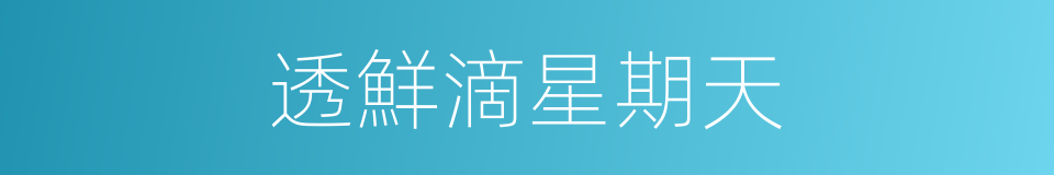 透鮮滴星期天的同義詞