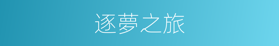 逐夢之旅的同義詞