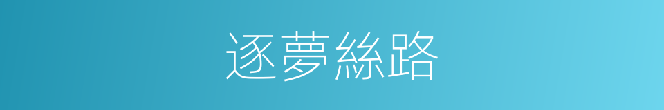逐夢絲路的同義詞