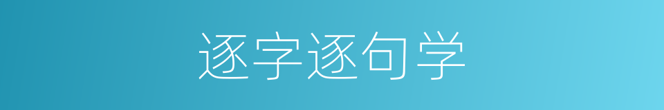逐字逐句学的同义词