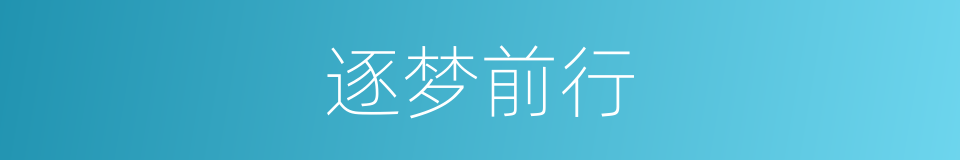 逐梦前行的同义词