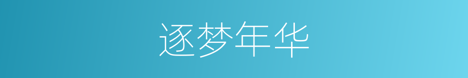 逐梦年华的同义词