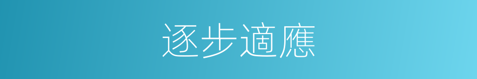 逐步適應的同義詞