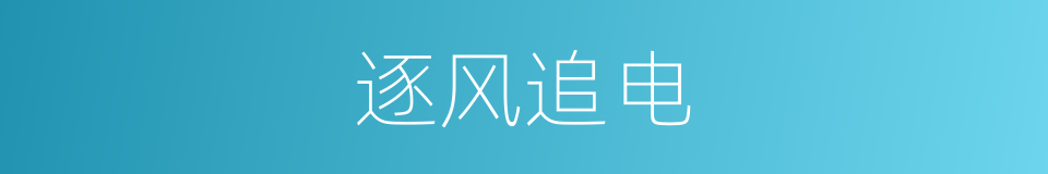 逐风追电的意思