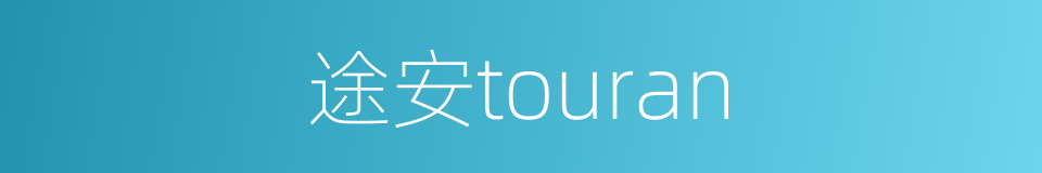 途安touran的同义词