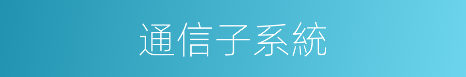 通信子系統的同義詞