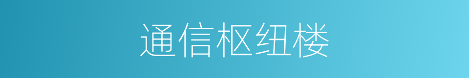 通信枢纽楼的同义词