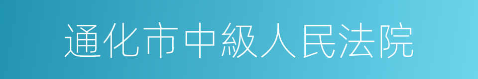 通化市中級人民法院的同義詞