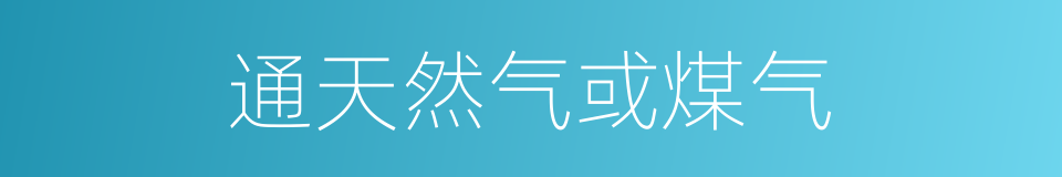 通天然气或煤气的同义词