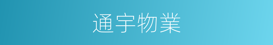 通宇物業的同義詞