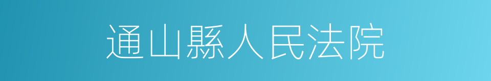 通山縣人民法院的同義詞