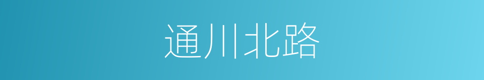 通川北路的同义词