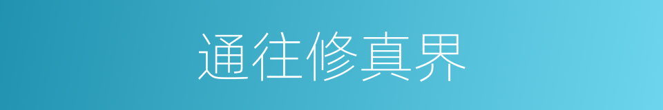 通往修真界的同义词