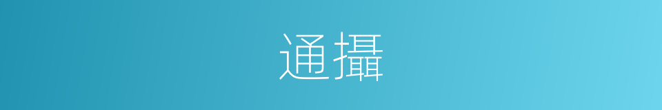 通攝的意思