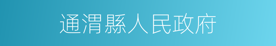 通渭縣人民政府的同義詞