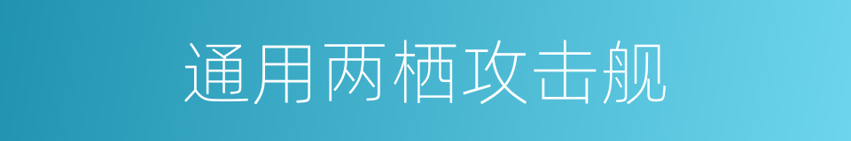 通用两栖攻击舰的意思