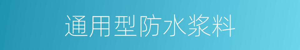 通用型防水浆料的同义词