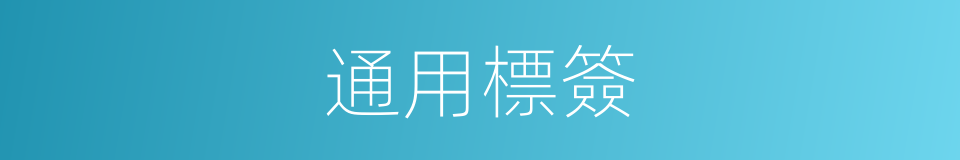 通用標簽的同義詞