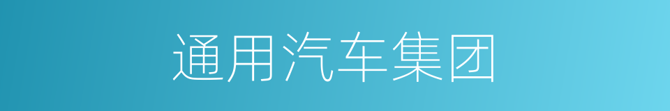 通用汽车集团的同义词