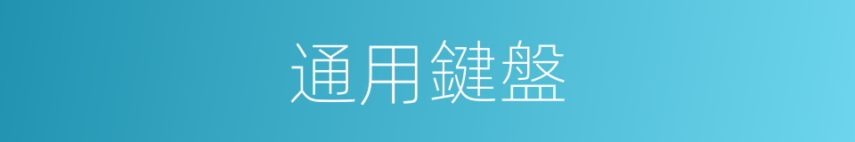 通用鍵盤的同義詞