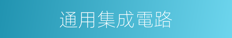 通用集成電路的同義詞