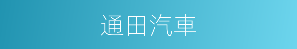 通田汽車的同義詞