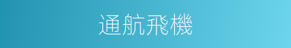 通航飛機的同義詞