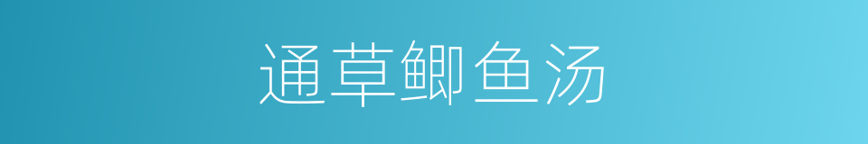 通草鲫鱼汤的同义词
