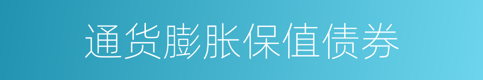 通货膨胀保值债券的同义词
