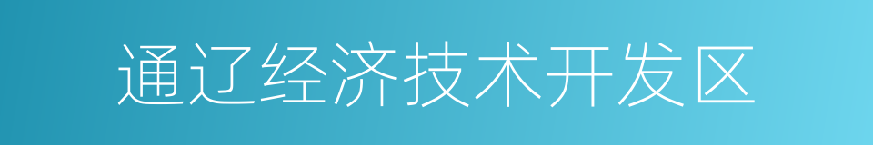 通辽经济技术开发区的同义词