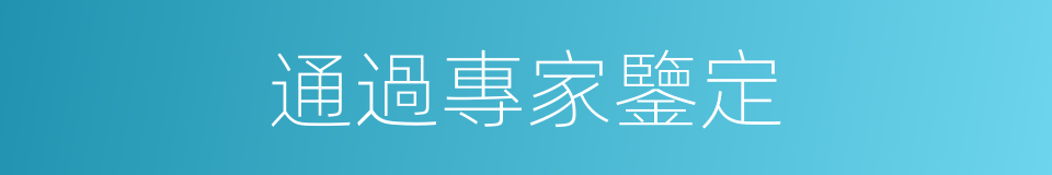 通過專家鑒定的同義詞