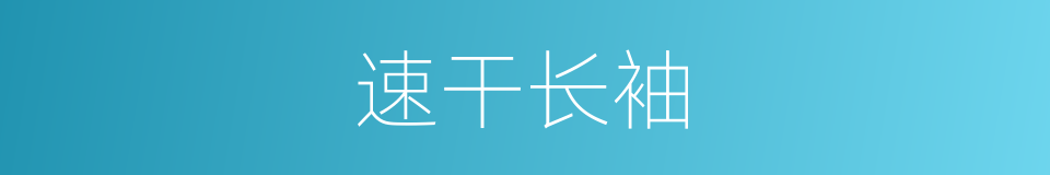 速干长袖的意思
