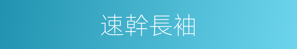 速幹長袖的意思