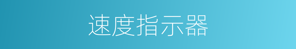 速度指示器的同义词