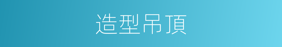 造型吊頂的同義詞