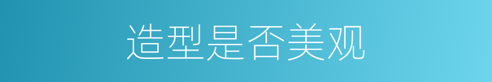 造型是否美观的同义词