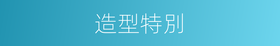 造型特別的意思
