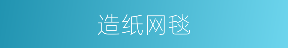 造纸网毯的同义词