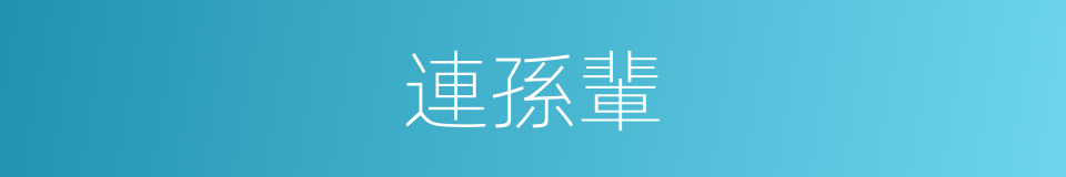 連孫輩的同義詞