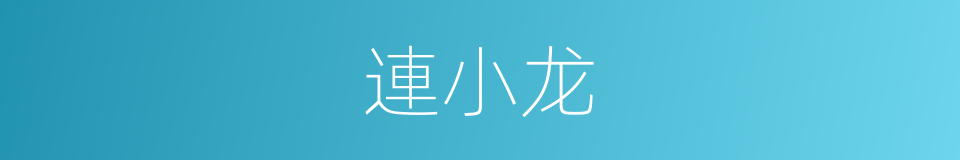 連小龙的同義詞