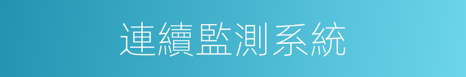 連續監測系統的同義詞